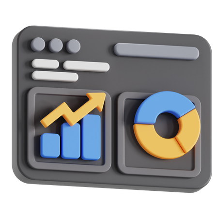 Data visualization  3D Icon