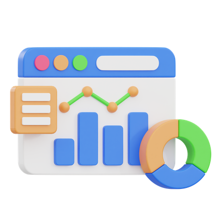 Data Visualization  3D Icon