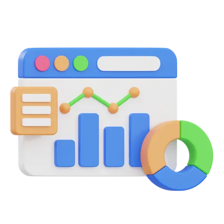 Data Visualization  3D Icon