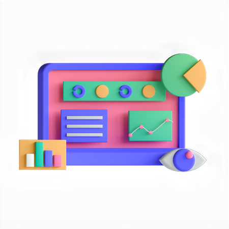 Data Visualization  3D Icon