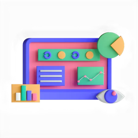 Data Visualization  3D Icon