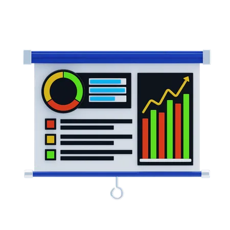 Data Visualization  3D Icon