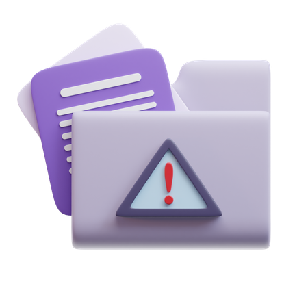 Data Warning  3D Icon