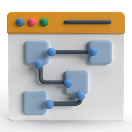 Data Workflow  3D Icon