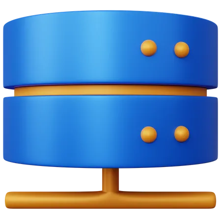 3 D Rendering Illustration Blue Database Connection Isolated 3D Icon