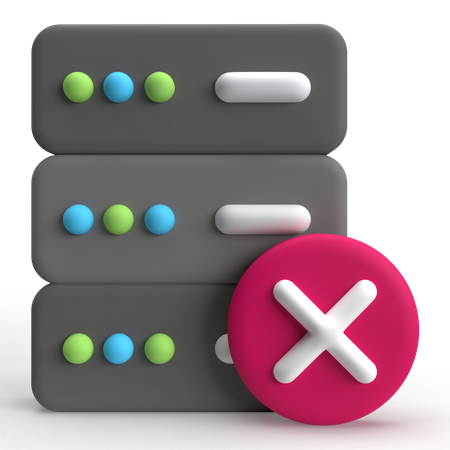 Database Deletion  3D Icon