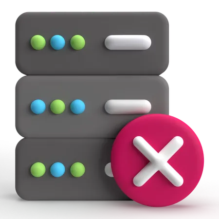 Database Deletion  3D Icon