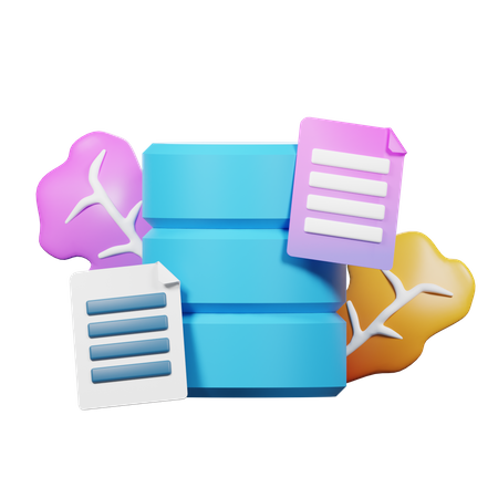 Database Document  3D Icon