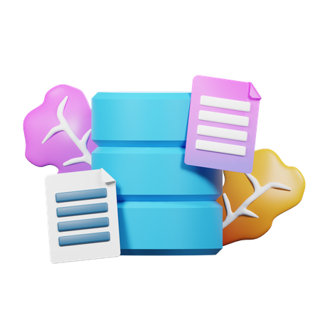 Database Document  3D Icon