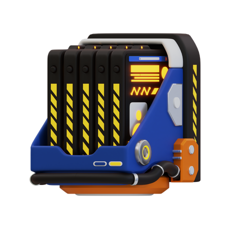 Database Document Cyberpunk  3D Icon