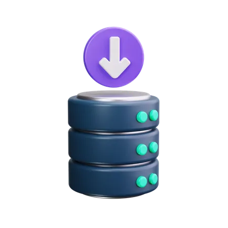 Database download  3D Icon