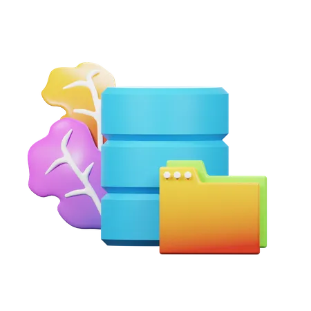 Database Folder  3D Icon