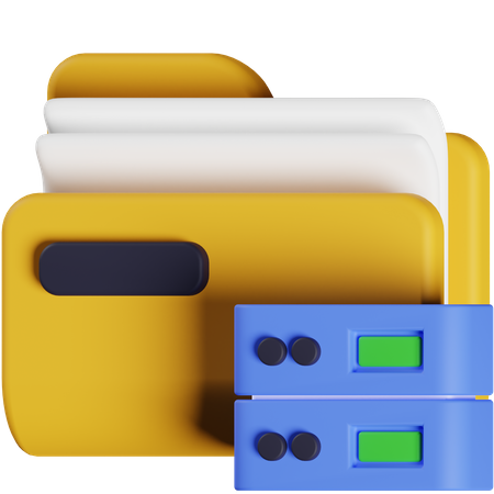 Database Folder  3D Icon