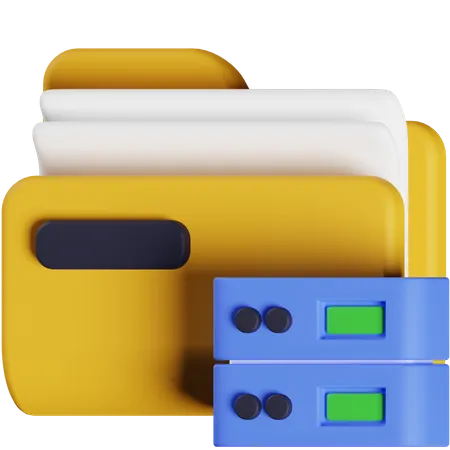 Database Folder  3D Icon