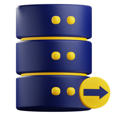 Database Import  3D Icon