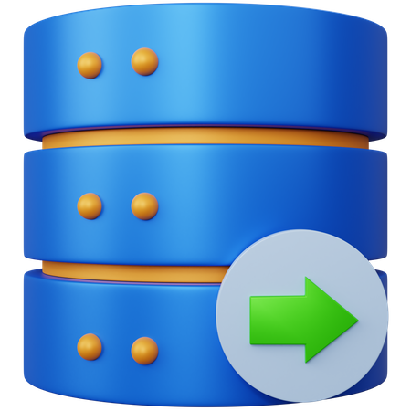 Database Import  3D Icon