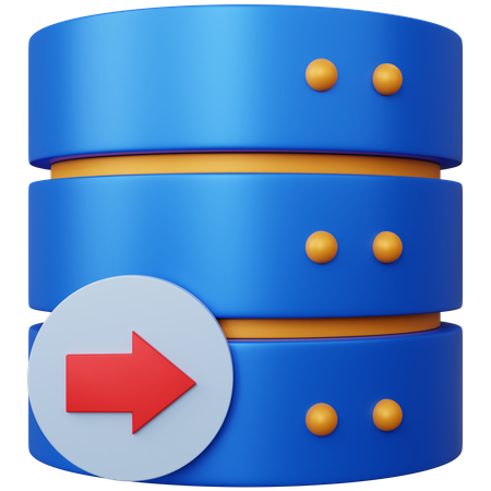 Database Import  3D Icon