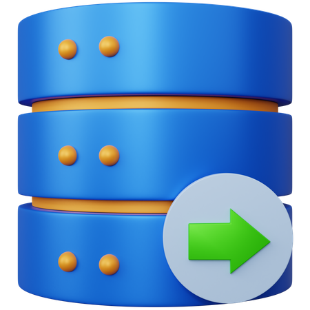 Database Import 3D Icon