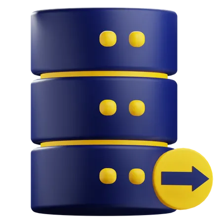Database Import  3D Icon