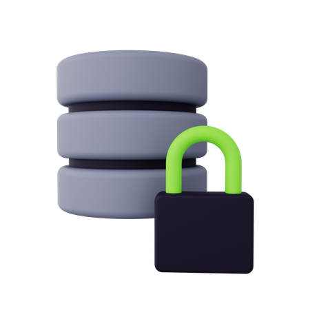 Database Lock  3D Icon