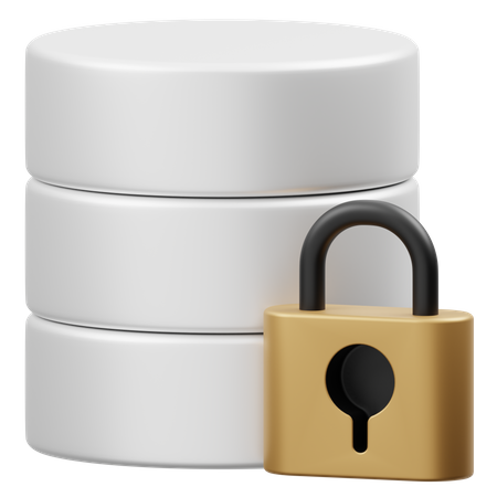 Database Lock  3D Icon