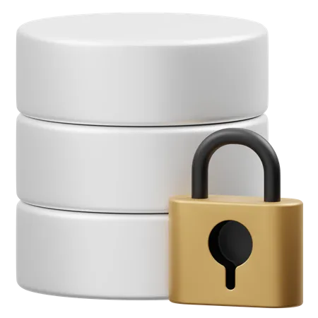 Database Lock  3D Icon