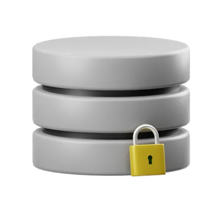 Database Lock  3D Icon