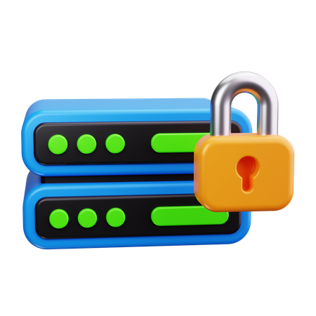 Database Lock  3D Icon