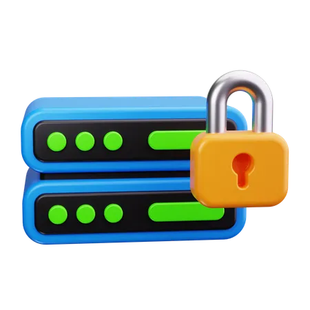 Database Lock  3D Icon