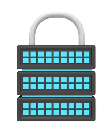 Database Lock  3D Icon