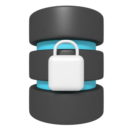 3 D Icon Of Data Storage Security Lock 3D Icon