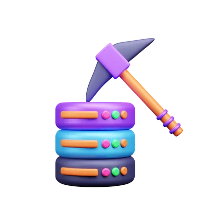 Database mining  3D Icon