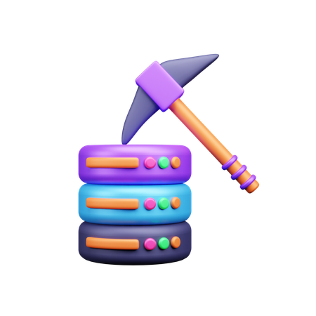 Database mining  3D Icon