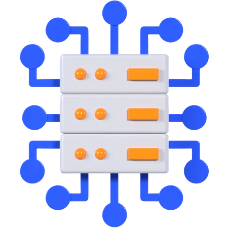 Database Network  3D Illustration