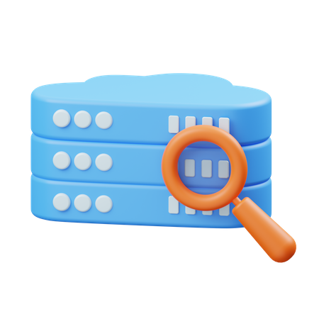 Database Search 3D Illustration