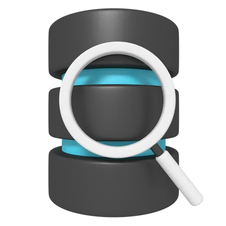 3 D Icon Of Data Storage Searching 3D Icon