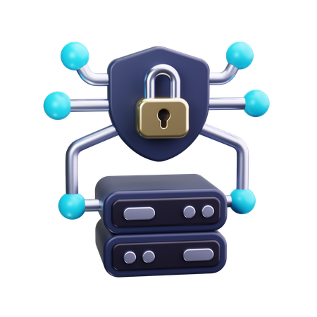 데이터베이스 보안  3D Icon