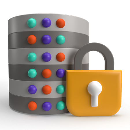 Database Security  3D Icon