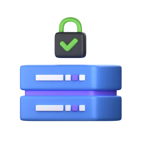Database Security 3 D Icon Perfect For Cyber Security Theme 3D Icon