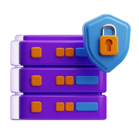 Database Security Internet Security  3D Icon