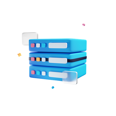 Database Server 3D Illustration