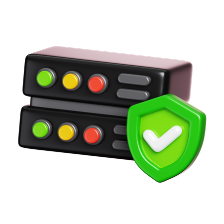 Database Server Protection  3D Icon