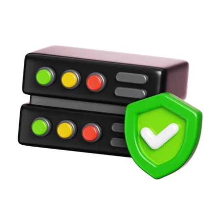 Database Server Protection  3D Icon