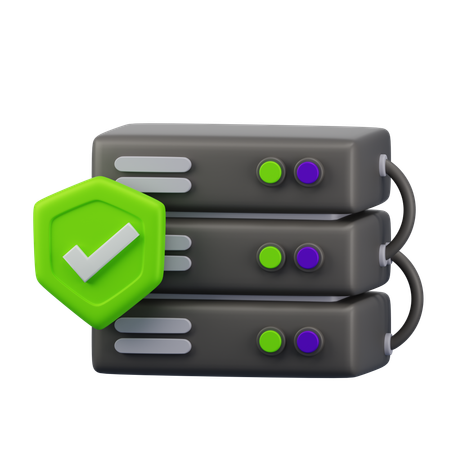 Database Server Protection  3D Icon