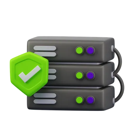 Database Server Protection  3D Icon