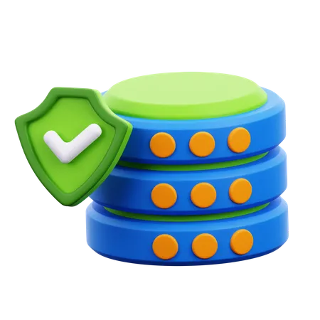 Database Server Protection  3D Icon