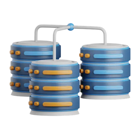 3 D Rendering Database Storage Isolated Useful For Cloud Network Computing Technology Database Server And Connection Design Element 3D Icon