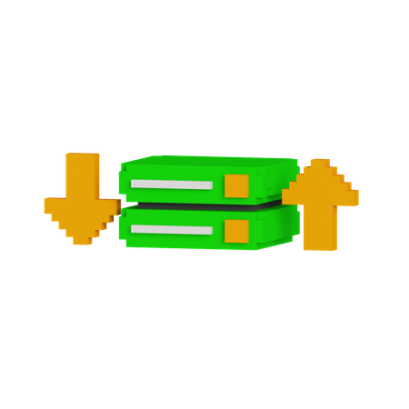 Database Transfer  3D Icon