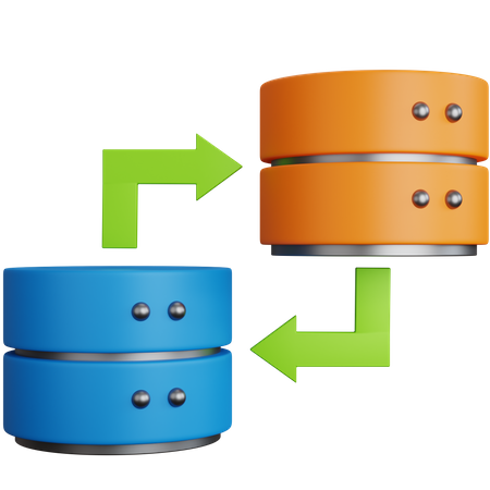 Database Transfer  3D Icon