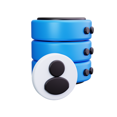 Database With User  3D Icon